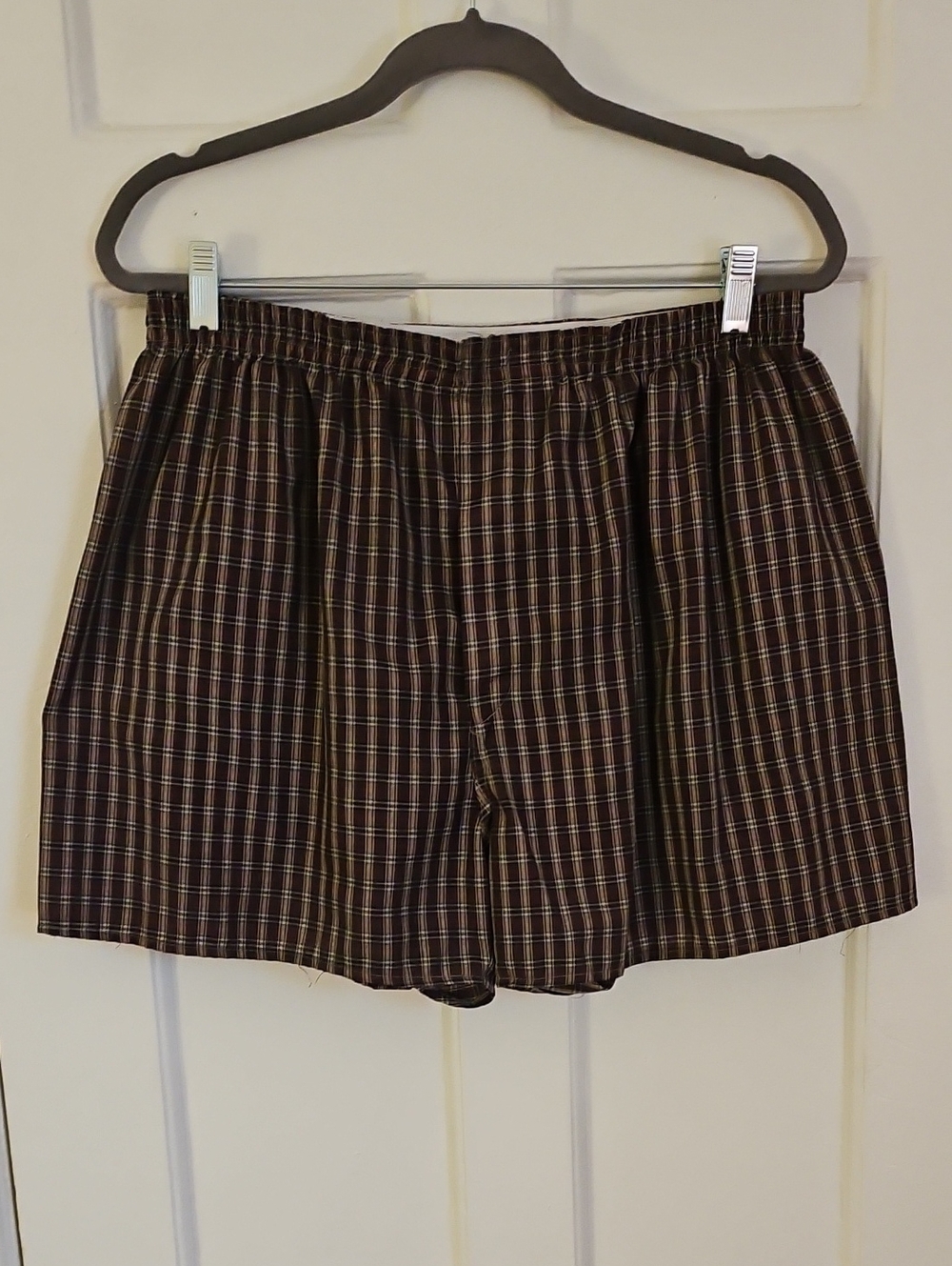 Source Unknown Brown Plaid Men's Boxer Shorts